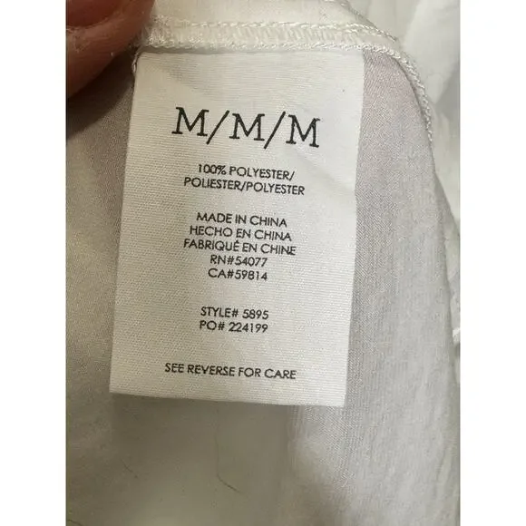 CAbi Seaside White Blouse Top Dolman Tie-Sleeve V-Neck #5895 Size Medium - Picture 5 of 7